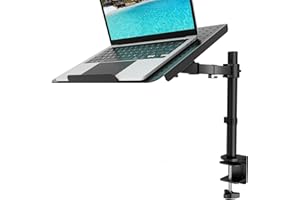 Wali Supporto da scrivania per 1 laptop fino a 17 pollici, completamente regolabile, capacità 10 kg con supporto per piattaforma di raffreddamento ventilato (M00LP)