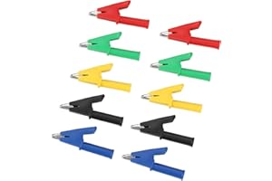 Akozon Krokodil Test Clip 10 teile/satz P2002 20A 5 Farben 4mm Banana Jack Krokodil Sicherheit Test Clip Für Multimeter 380 V