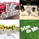 EQLEF® 1 Set Mr & Mrs Holzbuchstaben für Hochzeit Dekoration Sign Top Table Geschenk-Dekor - 4