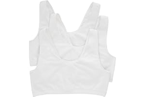 Hanes Women's Bralette Pack, Cotton Scoopneck Bralette, Low-Impact Sports Bra, 3-Pack Bra (Pack of 3)