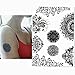 Pinkiou Pack of 6 Sheets Tattoo Stickers Lace Mehndi Temporary Tattoos Fashion Body Art Stickers (Black)