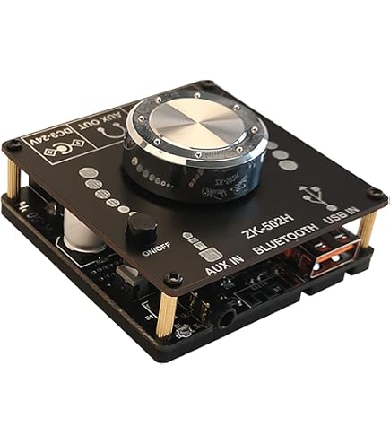 Amplificateur Bluetooth 2.1 Canaux 50Wx2 + 100W - Contrôle Aigus/Basses - Entrée USB/AUX/Bluetooth 5.1