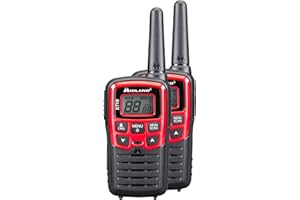 Midland - 2 Walkie Talkies for Kids XT10, 2 Way Radio, 16 PMR446 Licence-Free Channels, 4Km Range, 38 CTCSS Tones, VOX, SCAN - 2 Belt Clips Included - Walkie Talkie for Outdoor Toys & Camping Games