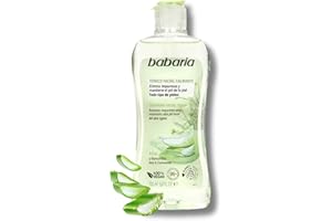 Babaria – Tonico Facial Calmante Con Aloe Vera Y Manzanilla | Tonico Facial Piel Madura | Tónico Facial 200 Ml Blanco