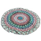 Mandala toalla de playa redonda que podría ser utilizada como colcha, mantel, tapiz y esterilla de yoga, manta de picnic y playa.