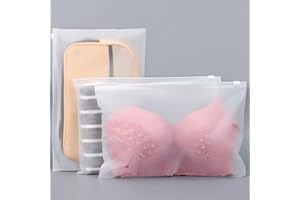 Svaldo Bolsas para Guardar Ropa, 100 Piezas 30 * 20cm Bolsas Viaje Organizador, Bolsas Esmeriladas para Viaje, Bolsa Zip para Ropa Interior, Bragas (con Orificios de Ventilación)