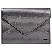 BMC Super Modern Metallic Steel Gray Faux Leather XL Nail Stamping Plate Carrier Envelope Style Statement Clutch