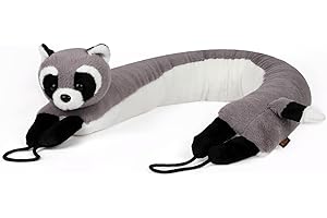MAGZO Draft Excluder for Doors 93 cm, Weighted Raccoon Draught Excluder Energy Saving With Hanging Loops