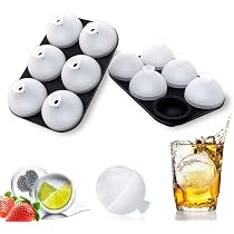 Silikon-Eiswürfelform In Fußball-Form – 5,6 Cm Große Kugeln, Für Cocktails, Whiskey & Kreative Desserts
