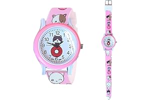 ZhongShuang Kids Watch, Watches for Girls,Toddler Watches for Kids, 3D Cute Cartoon Toy Watch, Silicone Band, Birthday Gifts for Girls Boys Age 2-12 Years Old