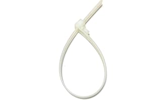 TR CABLE 50 unidades, resistencia blanco reutilizables Bridas – 300 mm x 7,2 mm