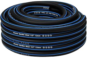 Fevone Manguera jardin 20 metros 13 mm 1/2 pulgadas, 4 capas, 25 bar, resistente y duradera, para exteriores, compresor, manguera de jardín flexible, resistente,Gurable