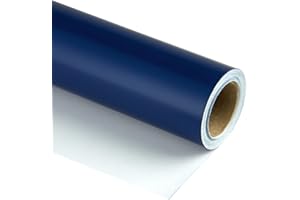 RUSPEPA Carta Da Regalo Blu Scuro Tinta Unita Per Matrimoni, Compleanni, Docce, Complimenti E Festività - 76 cm X 10 m
