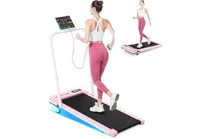 HOME FITNESS CODE Tapis roulant salvaspazio, 1-8km/h, 2.5HP, Schermo LCD ad alta definizione, 2 metodi di controllo, Walking pad mini, Carico massimo di 120 kg, Tapis roulant elettrico