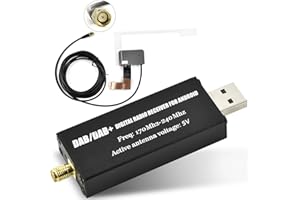 Hikity Adapter samochodowy Dab/Dab + USB, Dongle Dab w samochodzie cyfrowy odbiornik radiowy Dab USB 2.0 Dab z anteną Dab do radia samochodowego Android