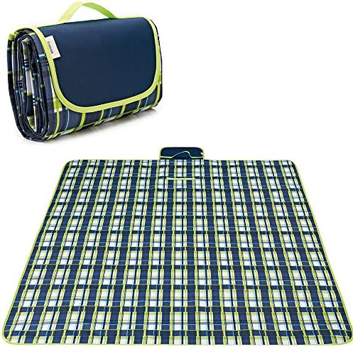 Picnic Blanket, 57 x 71 inches Folding Picnic Blanket for Outdoor, Insulated Picnic Blanket, Picnic Rug Waterproof Lightweight Portable Foldable Collapsible Compact Picnic Blanket, Beach Hiking Baby Crawling Child Play Mat