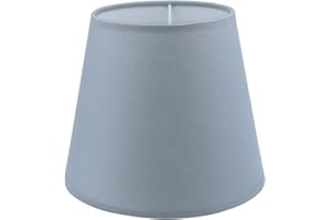 Sinta Lampenschirme 19cm/7.5 Inch Baumwolle Stoff Moderne Ersatz Lichtschirm Lampenschrim für E14/E27 Ersatzschirm Tischlampe Nachttischlampe Wandlampe,Grau