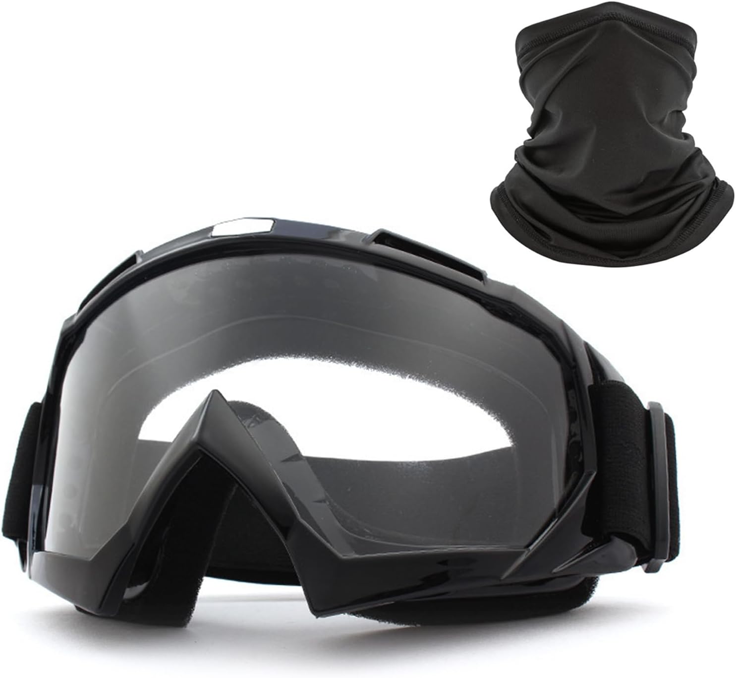 XITUADDA Dirt Bike Goggles with Neck Gaiter for Men Women Youth, Motorcycle Riding Motocross ATV Ski Goggles