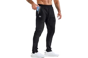 ZENWILL ZeroBols Pantalones Deportivos Hombre Gimnasio Cremallera Gym Jogger Pantalón Largo Running Entrenamiento Hombre