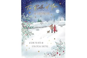 Piccadilly Greetings Christmas Card To Both Of You Art couple - 8 x 6 inches