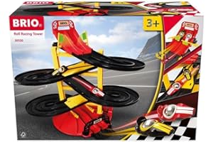 RAVENSBURGER VERLAG GMBH BRIO - 30550 Rennbahn-Turm mit zwei Rennwagen | Rennwagen-Spielzeugset für Kinder ab 3 Jahren