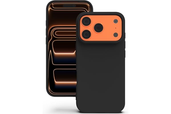YATWIN Silicone Case for iPhone 17 Pro, Soft-Touch, Shockproof, DustProof, Antiskid Phone Cover for Apple iPhone 17 Pro - Bla