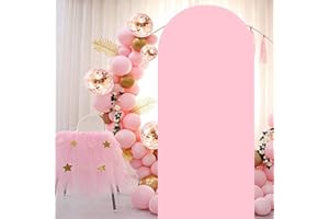 BOVLLEETD 2x1m Arco Copertura dello sfondo,Rosa Spandex Coscia superiore matrimonio Copertina arco 2-faccia arco Copertina sfondo Per compleanno matrimonio parte decorazione (cornice non Incluso)