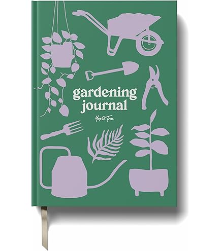 Steel Mill & Co Floral Gardening Journal - 9x6 Inch Hardcover Garden Log Book With Prompts