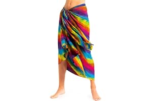 PANASIAM Sarong mehrfarbig, Schal, Tuch, Strandtuch, Wickelkleid, weiche Naturstoffe, fair produziert