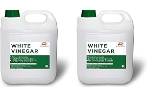 RED RICKSHAW White Vinegar for Cleaning - Distilled White Vinegar- 5 Litre Bottle - Produced in The UK,5 l (Pack of 2)