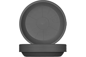 BigDean 6X Blumentopf Untersetzer Ø 29 cm Farbe Anthrazit Kunststoff Blumenuntersetzer Blumentopfuntersetzer passend zu Ø 30 cm Blumentöpfen