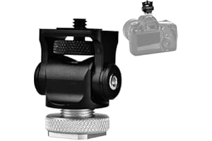 Mavis Laven Soporte para Monitor de cámara, Soporte Multifuncional para Montaje de Zapata para Flash Soporte para micrófono con Tornillo de 1/4 Pulgada para Monitor de Campo