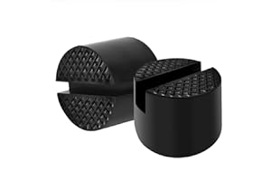 ‎JEEZAO 2 Stück Universelle Gummiauflage für Wagenheber und Hebebühnen 48mm Durchmesser, Car Jack, Lastaufnahme 3 Tonnen (Black)