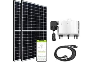 GreenSun Solar - PV 840WP/800W Balkonkraftwerke – Mit JA Solar® 2x420Wp Bifalzial Module und Deye® 800W Micro-Wechselrichter und zusätzlichen BC Kabel 5M