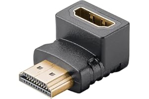 goobay 65749 Adaptateur HDMI coudé 270 degrés/Contacts dorés/Angle 270° / 8K @ 60 Hz, 4K @ 120 Hz / 48 Gbits/eARC, HDR
