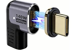 IVIVTOR USB C Magnetic Adapter - 140W magnetisk usb-c adapter med 40 Gbps höghastighetsöverföring kompatibel för bärbar dator