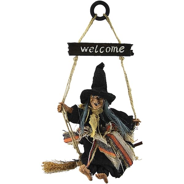 Widmann Milano Hexenhut – Schwarzer Halloween-Hut Mit Grauen Haaren, Einheitsgröße Für Grusel-Partys