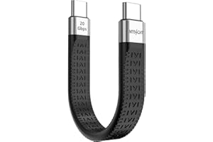 Mysight USB C auf USB C Kabel Kurze, USB 3.2 Gen 2 Kabel FPC Flat Design Kurz USB Ladekabel PD 100W Schnellladung Kompatibel für Samsung Galaxy S24 S23, iPhone 15 Pro/15ProMax/15, MacBook Air/Pro