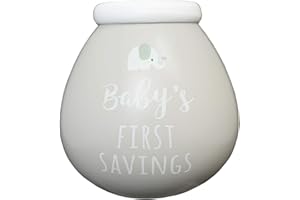 Pot Of Dreams Money Box, Ceramic, White, 6inches