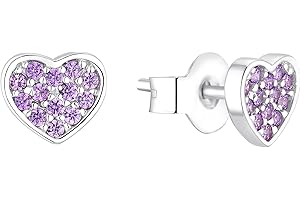 s.Oliver Ohrstecker 925 Sterling Silber Mädchen Kinder Ohrschmuck, mit Zirkonia synth., Herz, Kommt in Schmuck Geschenk Box