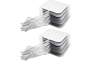 atnayo 32 PCS TENS Machine Pads, TENS Unit Replacement Pads Compatible with TPN Lloyds Tenscare Neurotrac Auvon TENS Machines, 50x50mm
