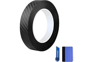 Heinaroman 3 x 914.4CM Pellicola Adesiva per Auto, Fibra di 3D Carbonio per Auto per Eliminare Le Parti Cromate da Auto, Moto