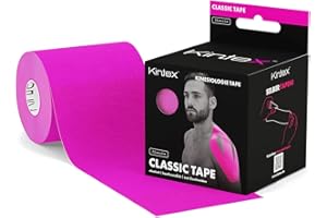 Kintex - Cinta Kinesiologica | Cinta Kinesiotape Resistente al Agua y a la Piel, 7,5cmx5m, Cinta para Deporte, Cintas Elásticas Fisioterapia | Venda Elástica Adhesiva | Vendas Elásticas (Rosa)