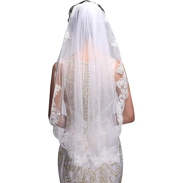 Voile de mariage Double couche pour douche nuptiale, voile de mariage court, peigne à cheveux, voile en Tulle pour mariage sur la plage, voile de fiançailles acheter à prix bas - livraison