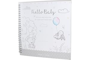 WIDDLE GIFTS Baby Record Book Milestone Journal Keepsake Toddler Newborn Shower Christening Gift Diary - Hello Baby