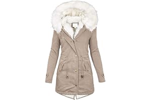 757 Cappotto Invernale da Donna Elegante Piumino Pelliccia Giacca Donna Invernale Lungo Trench Giubbotto Giubbino Donna Invernale