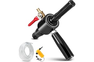 VRIETINA Adaptateur SDS MAX avec conduite d'eau de 4 m + pompe à eau, adaptateur 1 1/4" UNC vers SDS Max avec raccord d'eau de rinçage intégré, adaptateur de couronne de forage pour carotteuse, couronne de