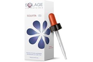 SOLAGE LABORATOIRES Vitamine D3 Liquide Haute Absorption - Cure 160 jours à 2000 UI - 50 mL Cholécalciférol et Huile de Coco avec Pipette - Enfants et Adultes - Laboratoire Français Solage
