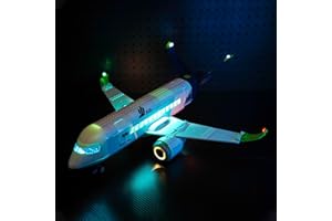 BRICKBLING Zestaw świateł LED kompatybilny z Lego 60367 City samolot pasażerski (nie jest to model), zestaw oświetlenia do pasażera, plandek, kreatywna zabawka