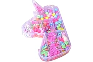 Canollo Armbänder Selber Machen, 210 Stück Bunte Perlen Set, Perlen zum Auffädeln Kinder Schmuck, Bastelset Kinder ab 6 Jahr DIY Perlen zum Auffädeln, DIY Bracelet Making Basteln für Mädchen